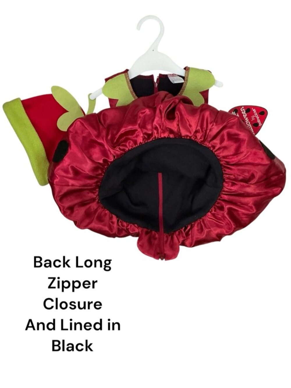 BabyGear Strawberry Halloween Costume Bubble Body Beanie Hat Infant 0-6 months - Picture 4 of 15